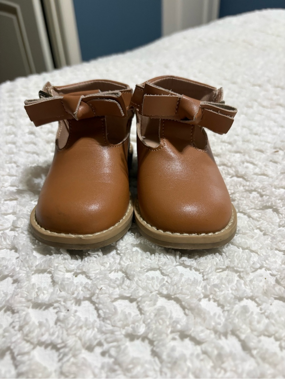 SweetHoney Brown Toddler Ankle Boots with Velcro Strap